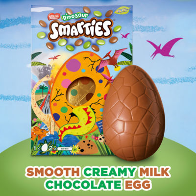 Smarties dinosaur milk chocolate giant Easter egg 226g - British product