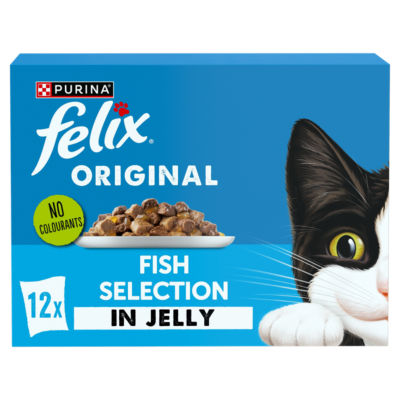 Felix Original Fish Selection wet cat food 12x85g - British product