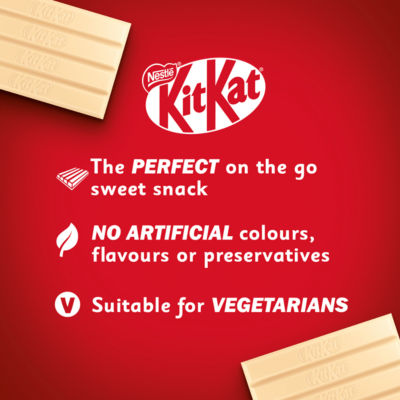 ASDA KitKat 4 Finger White Biscuit Bar Multipack 166g- Buy online at McGrocer