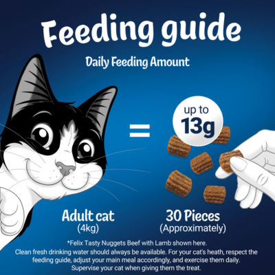 Felix cat treats chicken and duck 50g, imported from the UK