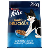 Felix Doubly Delicious salmon dry cat food 2kg - British product