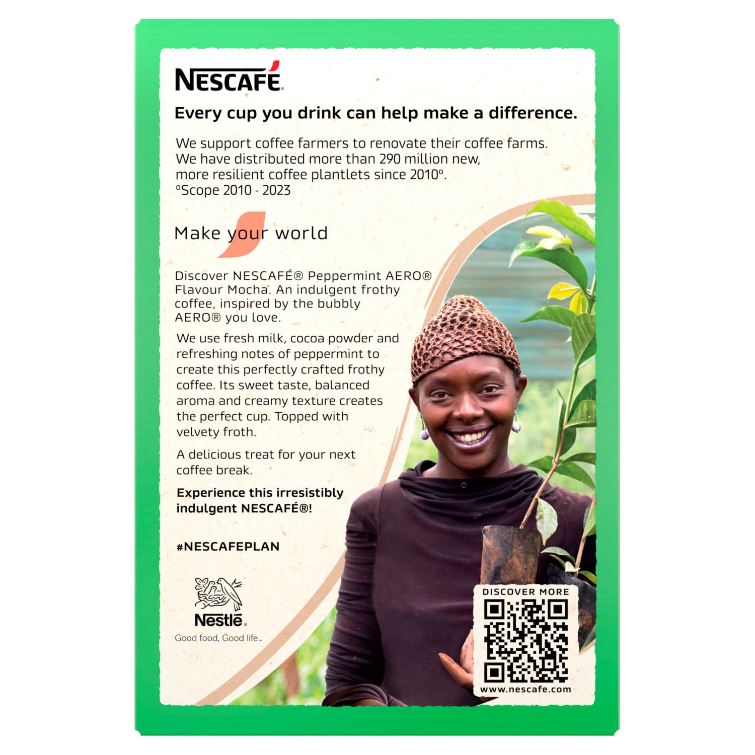Nescafe Peppermint Aero Mocha sachets 7 x 19g, imported from the UK