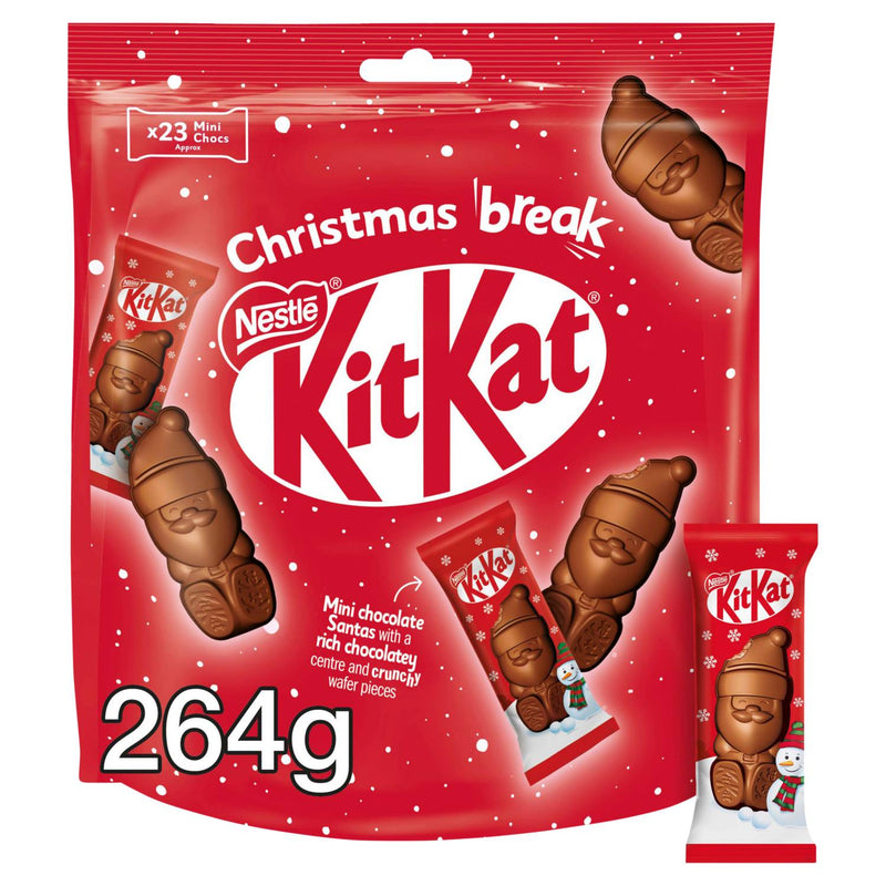 KitKat Mini Santa milk chocolate sharing bag 264g - British product