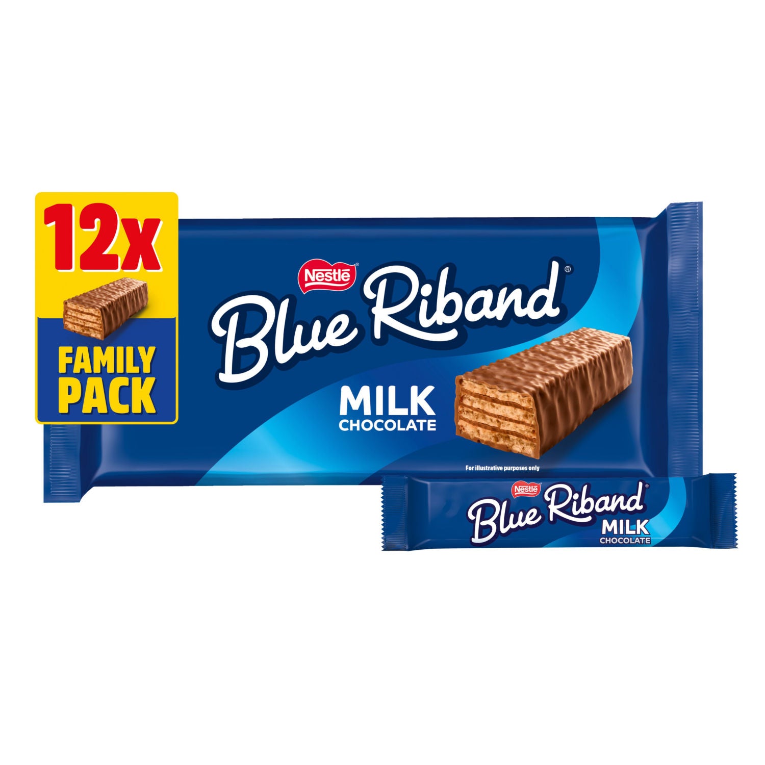 Blue Riband milk chocolate wafer biscuits 216g multipack - British product