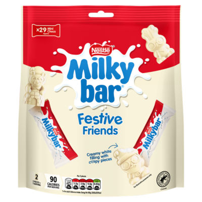 Milkybar Festive Friends white chocolate share bag 262g (British brand)