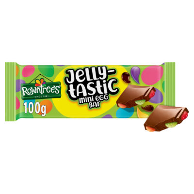 Rowntree's Jellytastic Mini Egg chocolate sharing bar 100g - British product