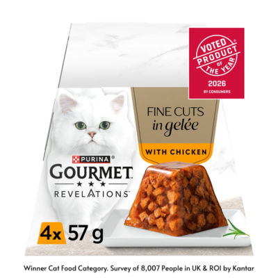ASDA Gourmet Revelations Fine Cuts in Jelly Chicken Wet Cat Food 4x57g- Buy online at McGrocer