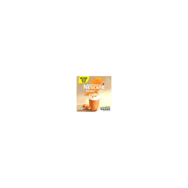 Nescafe caramel latte instant coffee sachets 12 x 17g, UK version