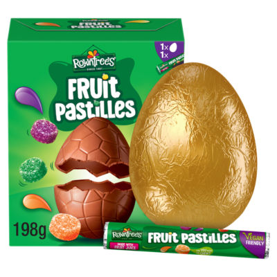 Rowntree's milk chocolate Easter egg with Fruit Pastilles 198g - British product