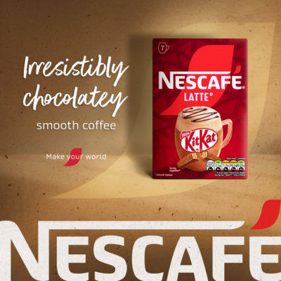 Nescafe KitKat Latte instant coffee sachets 7x21g, UK version