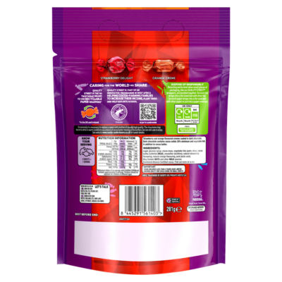 Quality Street Cremé Selection chocolate cremes bag 281g, imported from the UK