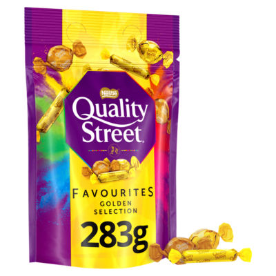 Quality Street Golden Selection chocolate bag 283g, imported from the UK