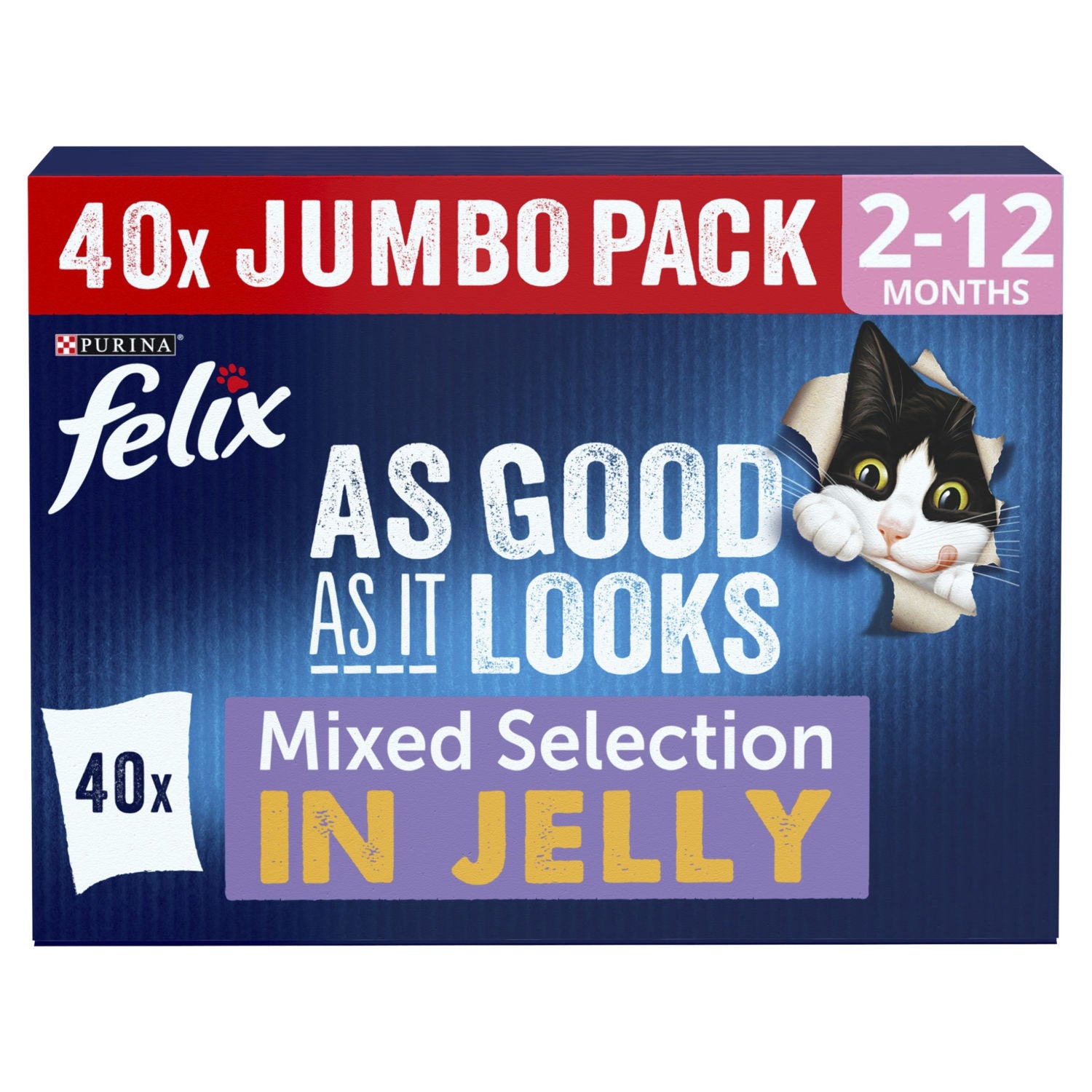 Felix kitten food mixed selection in jelly 40x85g - British product