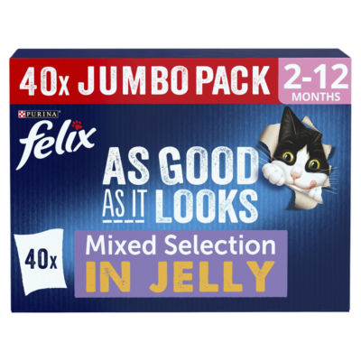 Felix kitten food mixed selection in jelly 40x85g - British product