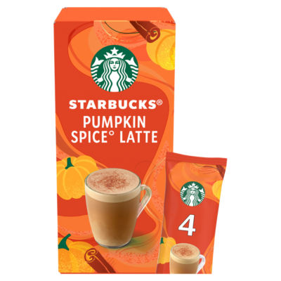 Starbucks Pumpkin Spice Latte instant coffee 4x24g, UK version