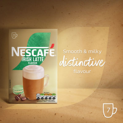Nescafé Irish Latte instant coffee sachets 7 x 19.8g - British product