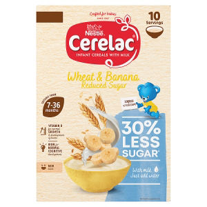 Cerelac baby cereal Wheat & Banana 250g, imported from the UK