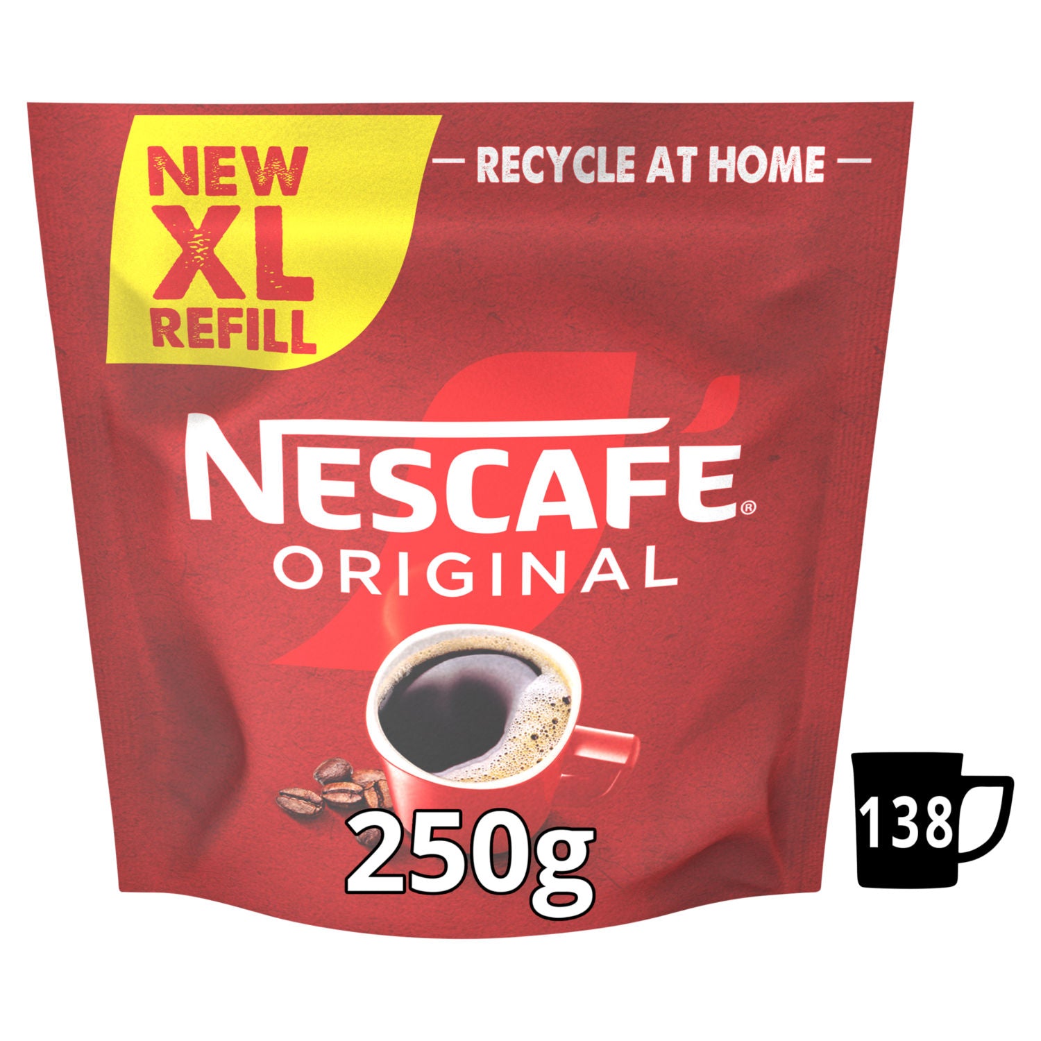 Nescafe Original Instant Coffee refill pouch 250g, UK version