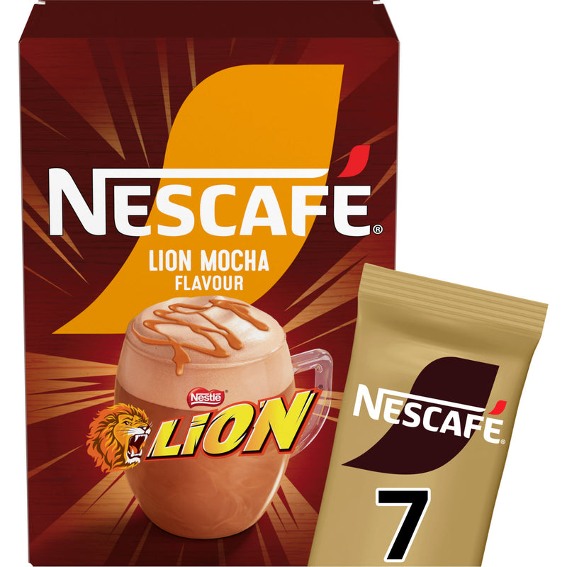 Nescafé Lion Mocha instant coffee sachets 7x20g (British brand)