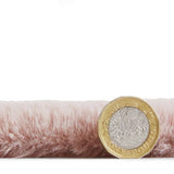 Think Rugs single pelt faux fur rug dusty rose 58x90cm, UK version
