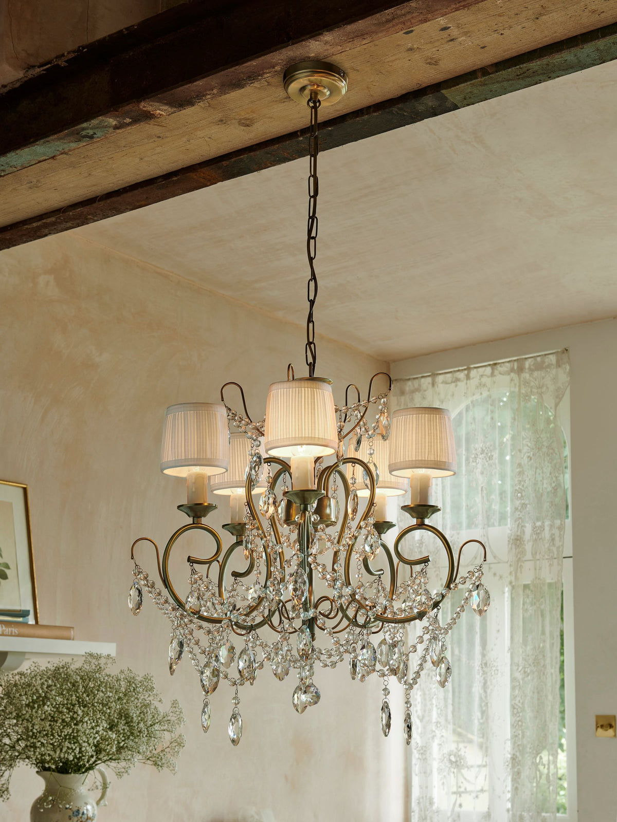 Shabby Chic by Rachel Ashwell Brass Phoebe 3 Light Chandelier