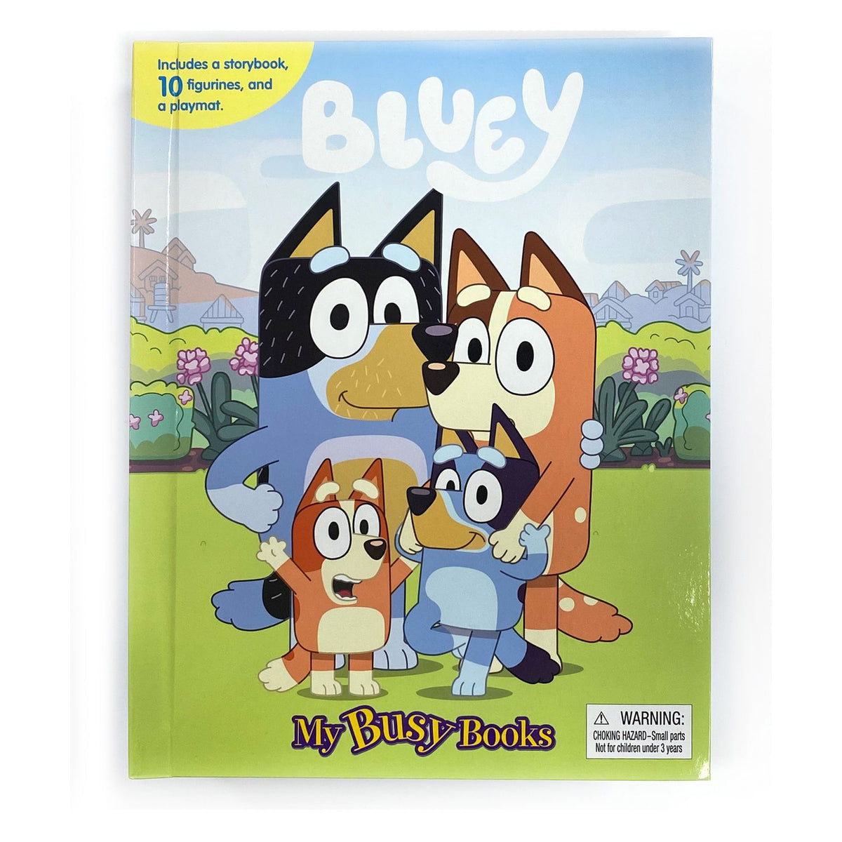 Bluey Busy Book with 10 figurines and playmat - British product