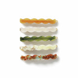 Freedom Wave Hair Slides acetate pack of 5 (British brand)