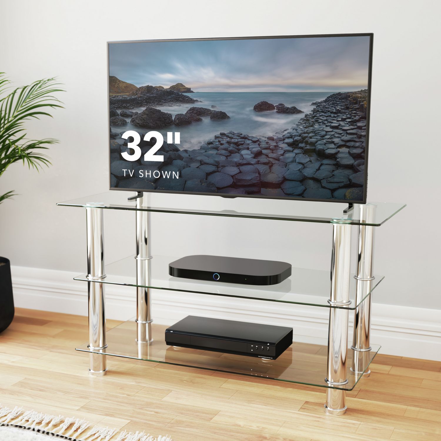 AVF TV stand clear glass up to 43 inch, UK version