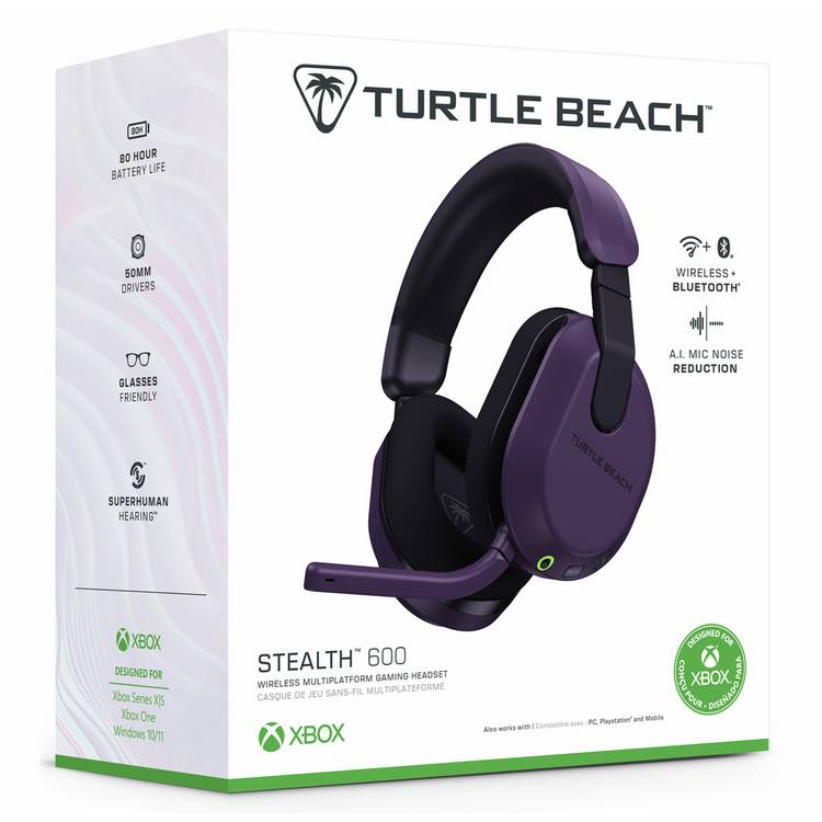 Turtle Beach Stealth 600 wireless gaming headset purple, imported from the UK
