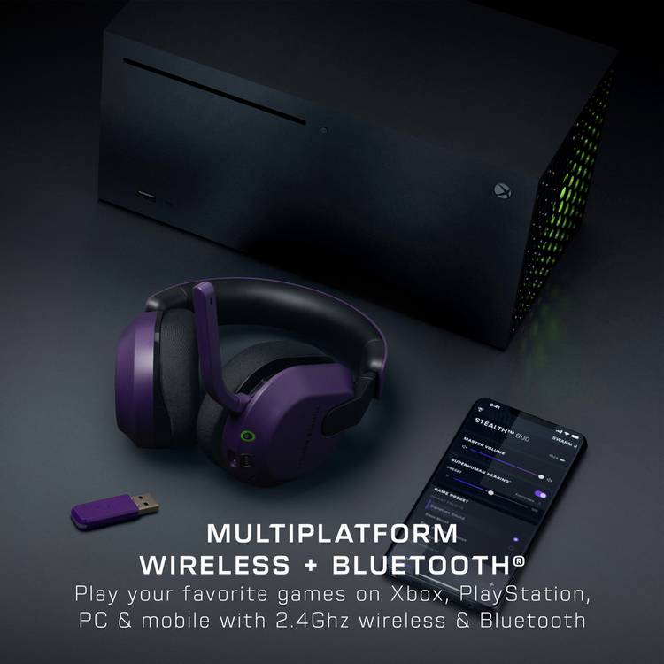 Turtle Beach Stealth 600 wireless gaming headset purple, imported from the UK