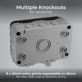 BG 2 gang smart outdoor switched socket grey, imported from the UK