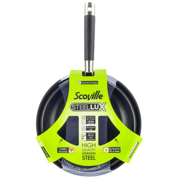 Scoville Steellux 2-piece frying pan set, imported from the UK