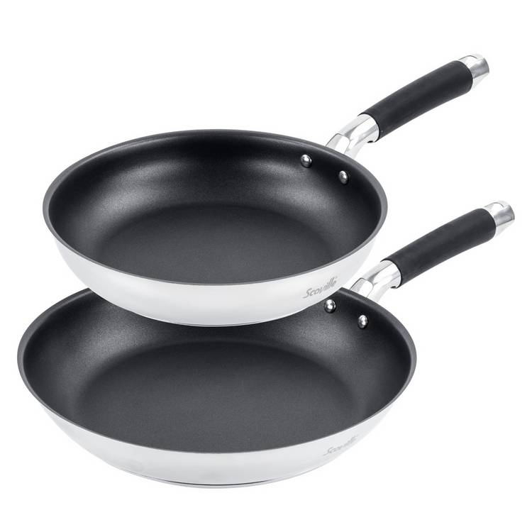 Scoville Steellux 2-piece frying pan set, imported from the UK