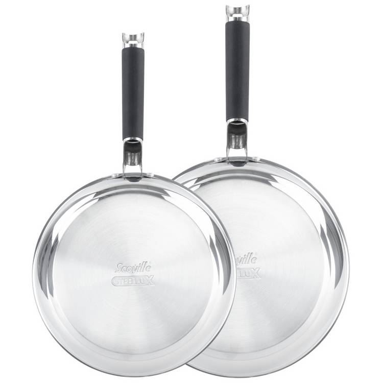 Scoville Steellux 2-piece frying pan set, imported from the UK