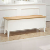 Julian Bowen Davenport shoe storage bench white oak finish (British brand)