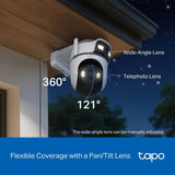 Tapo TC47 outdoor dual lens security camera - British product