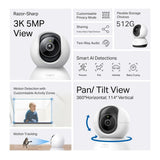 Tapo TC74 3K pan/tilt AI security camera (British brand)