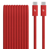 Beats 3m braided USB-C cable Rapid Red, imported from the UK