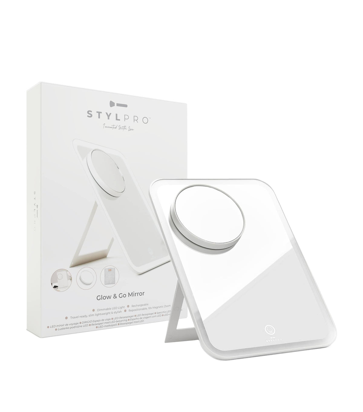 STYLPRO Glow & Go travel makeup mirror (British brand)