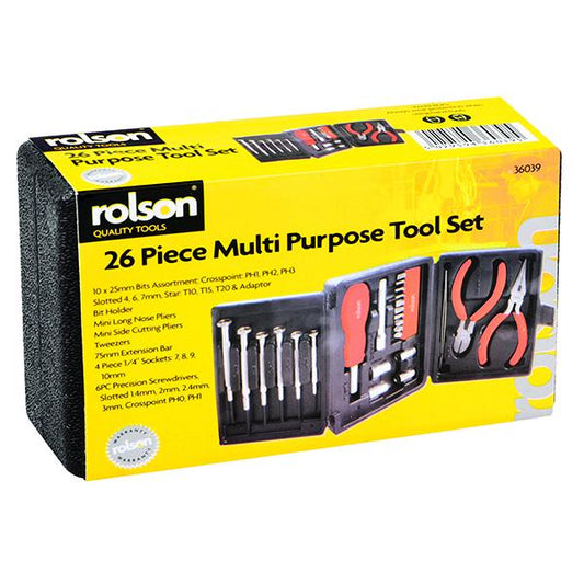 Rolson Mini Tri Fold Tool Kit 26pc DIY Sainsburys   