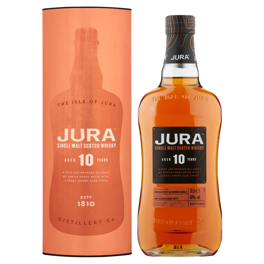 Jura 10 Year Old Aged Single Malt Scotch Whisky GOODS ASDA   