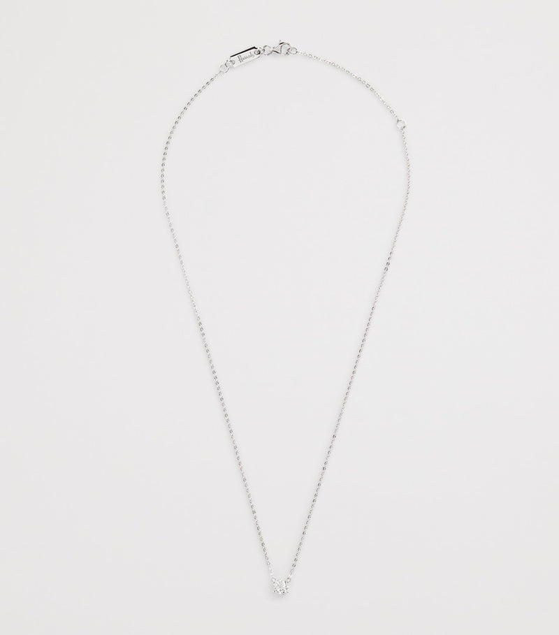 Harrods white gold diamond pendant necklace 0.75ct (British brand)
