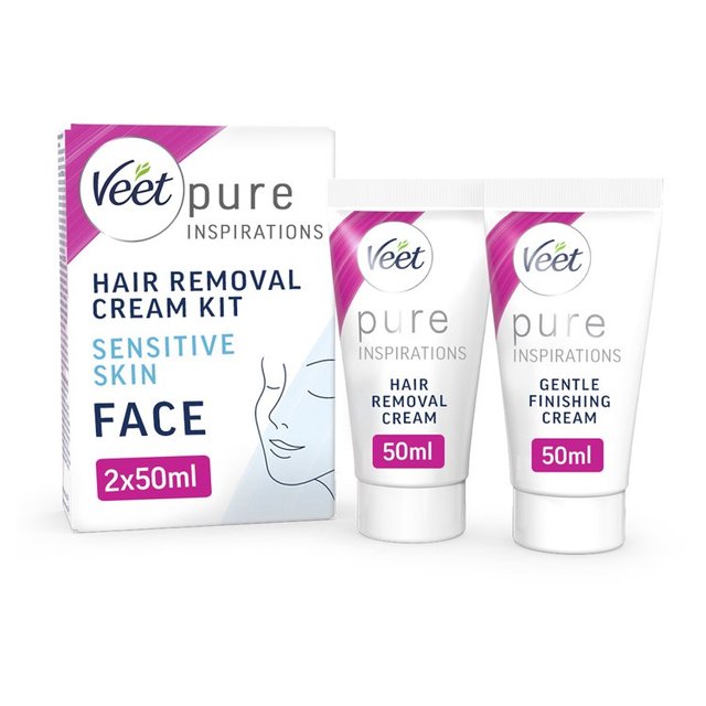 Veet Pure Hair Removal Kit Face Sensitive Skin   2 x 50ml GOODS M&S   