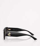 Jimmy Choo cat eye acetate sunglasses gold-tone logo - British product
