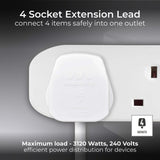 Masterplug extension lead 4 socket 5m, UK version