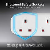 Masterplug extension lead 4 socket 5m, UK version