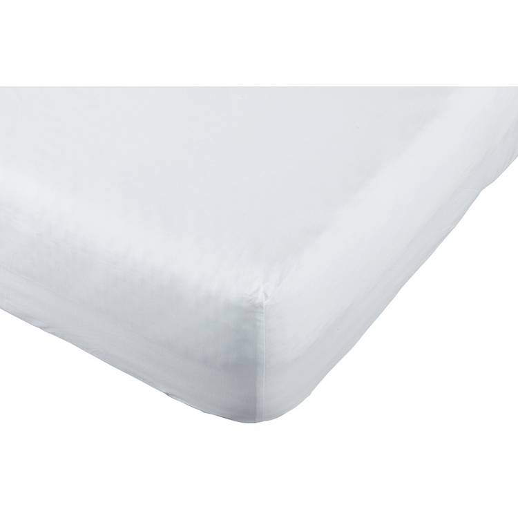 Habitat extra deep fitted sheet white single, imported from the UK