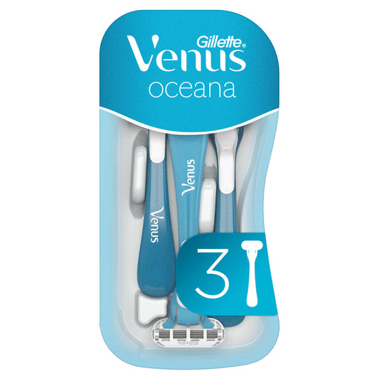 Gillette Venus Oceana Disposable Razors x3 women's shaving Sainsburys   