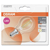 Osram 4W LED filament globe bulb twin pack, UK version