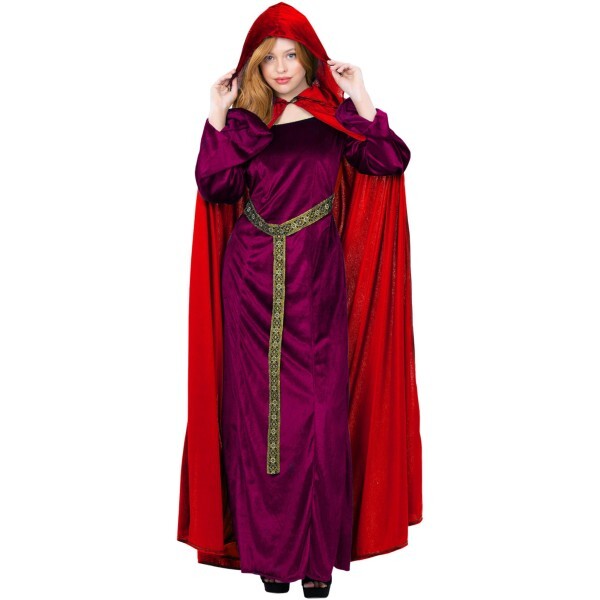 Smiffys deluxe cloak garnet red adults, imported from the UK